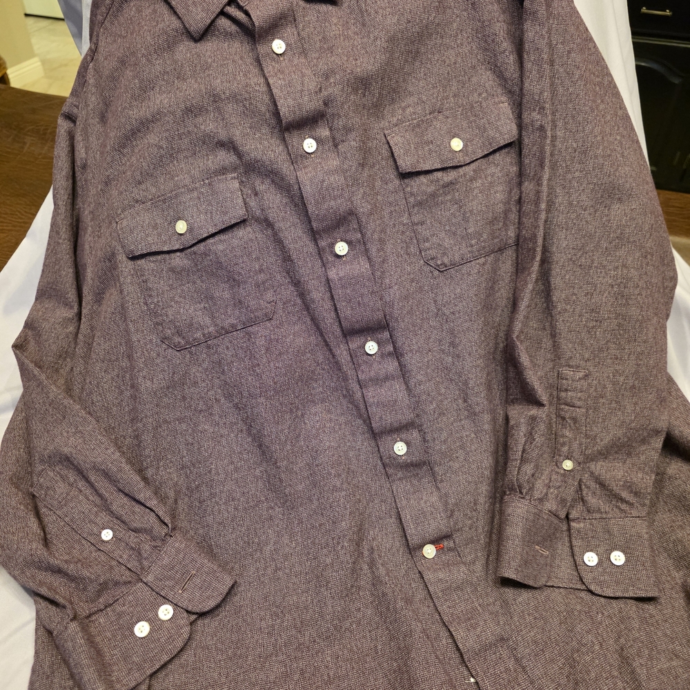 Daniel Cremieux. XXL. Long Sleeve Button Down Shirt.  Wine colored.